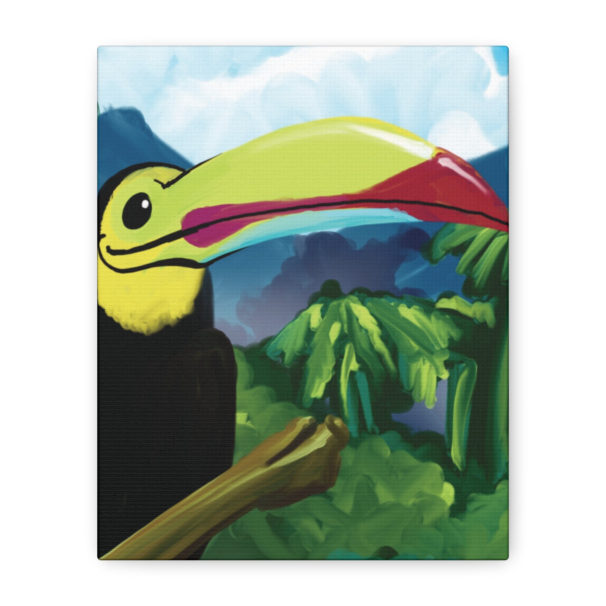 Tropical Toucan Canvas II — Original Art by Juan Baez