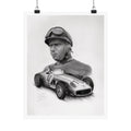Juan Manuel Fangio — Graphite Portrait Print (11x14)