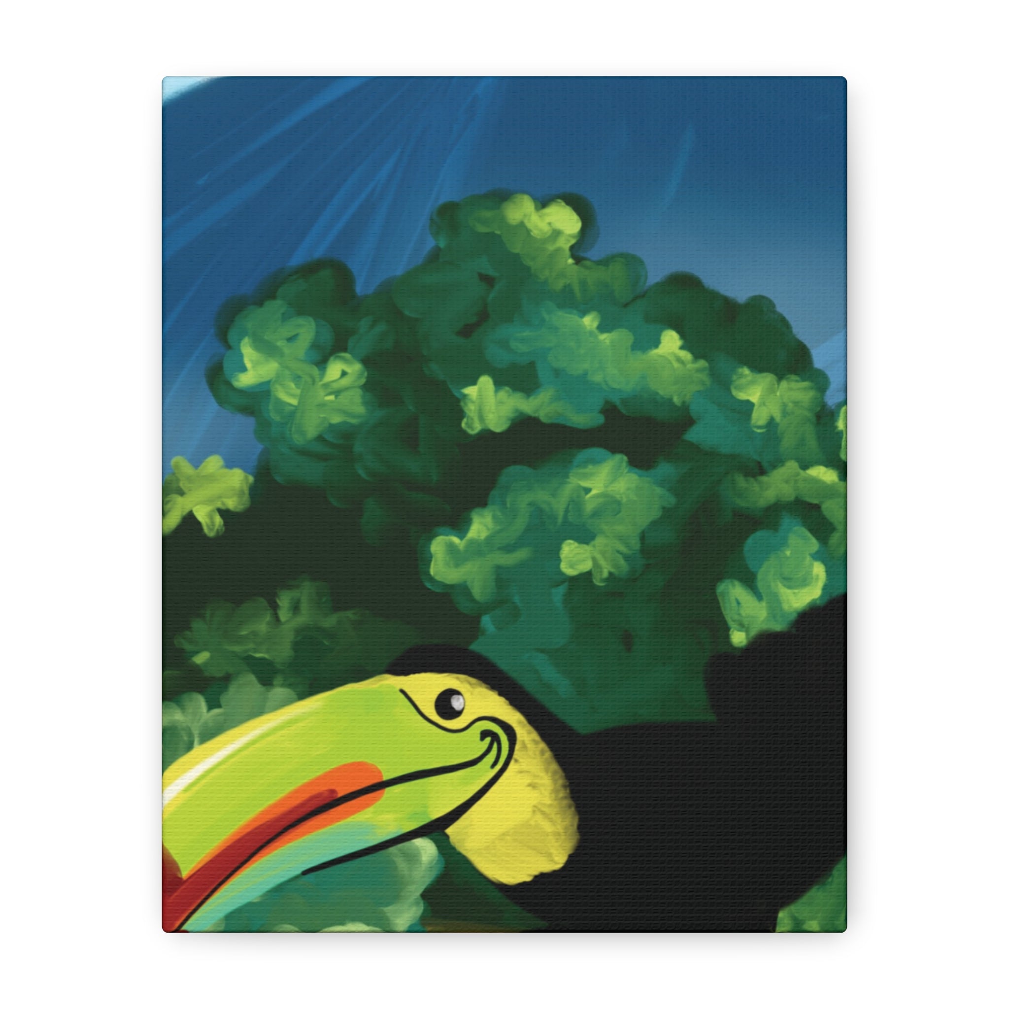 Tropical Toucan Canvas - Original Art by Juan Baez