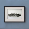 Ford GT40 - Graphite Portrait Print (11x14)