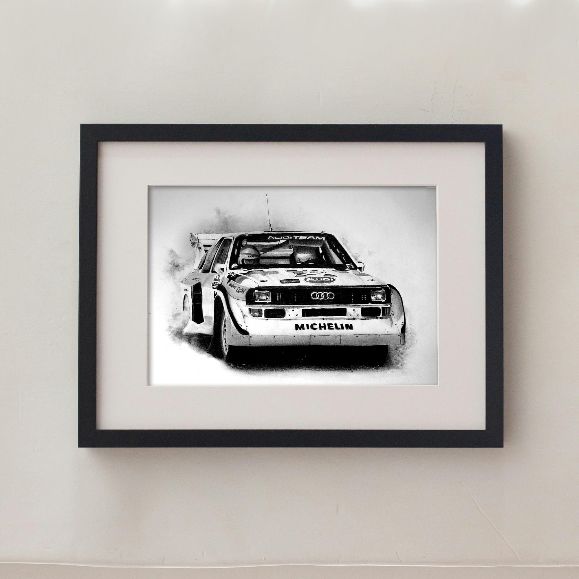 Audi Quattro S1 — Graphite Art Print (11x14)
