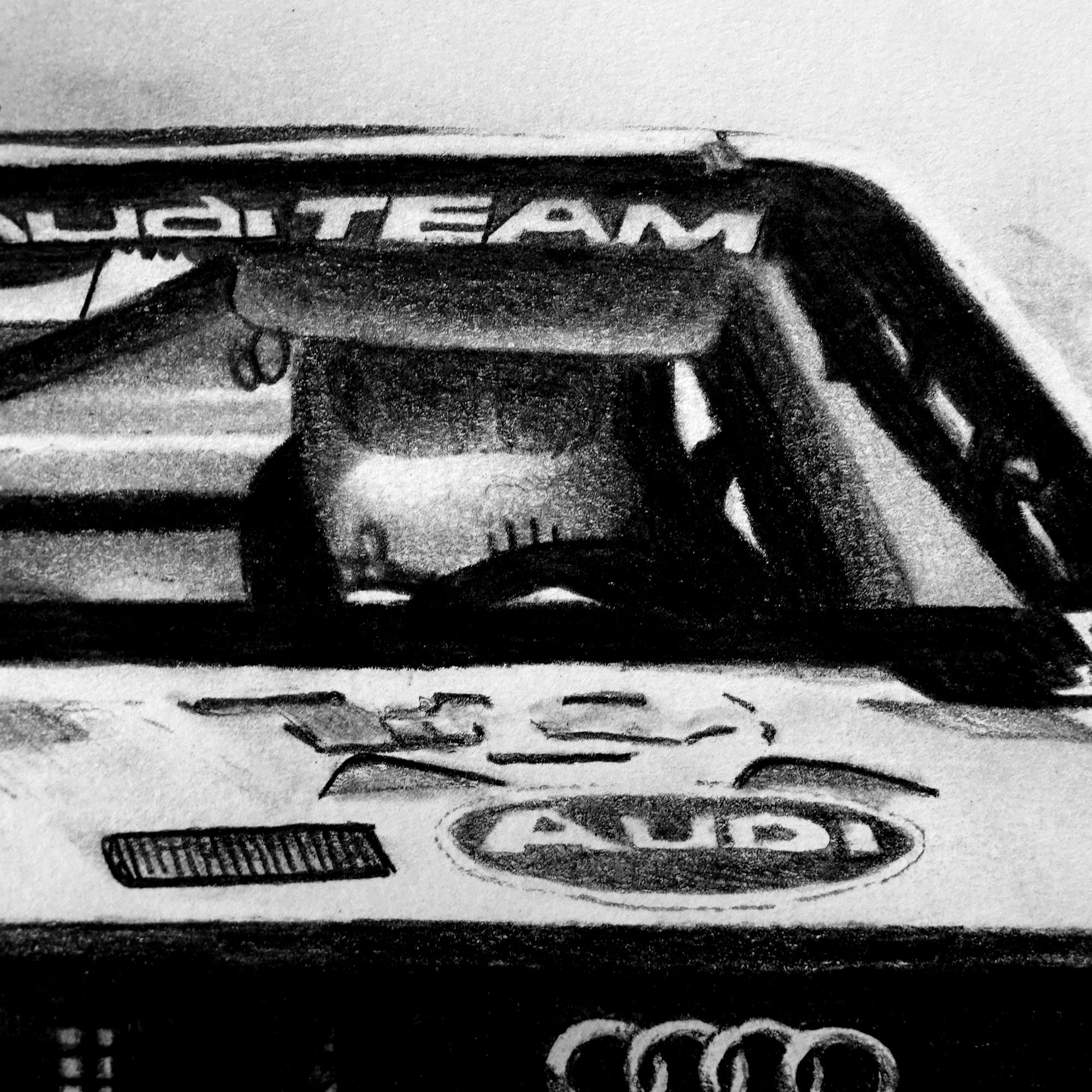 Audi Quattro S1 — Graphite Art Print (11x14)