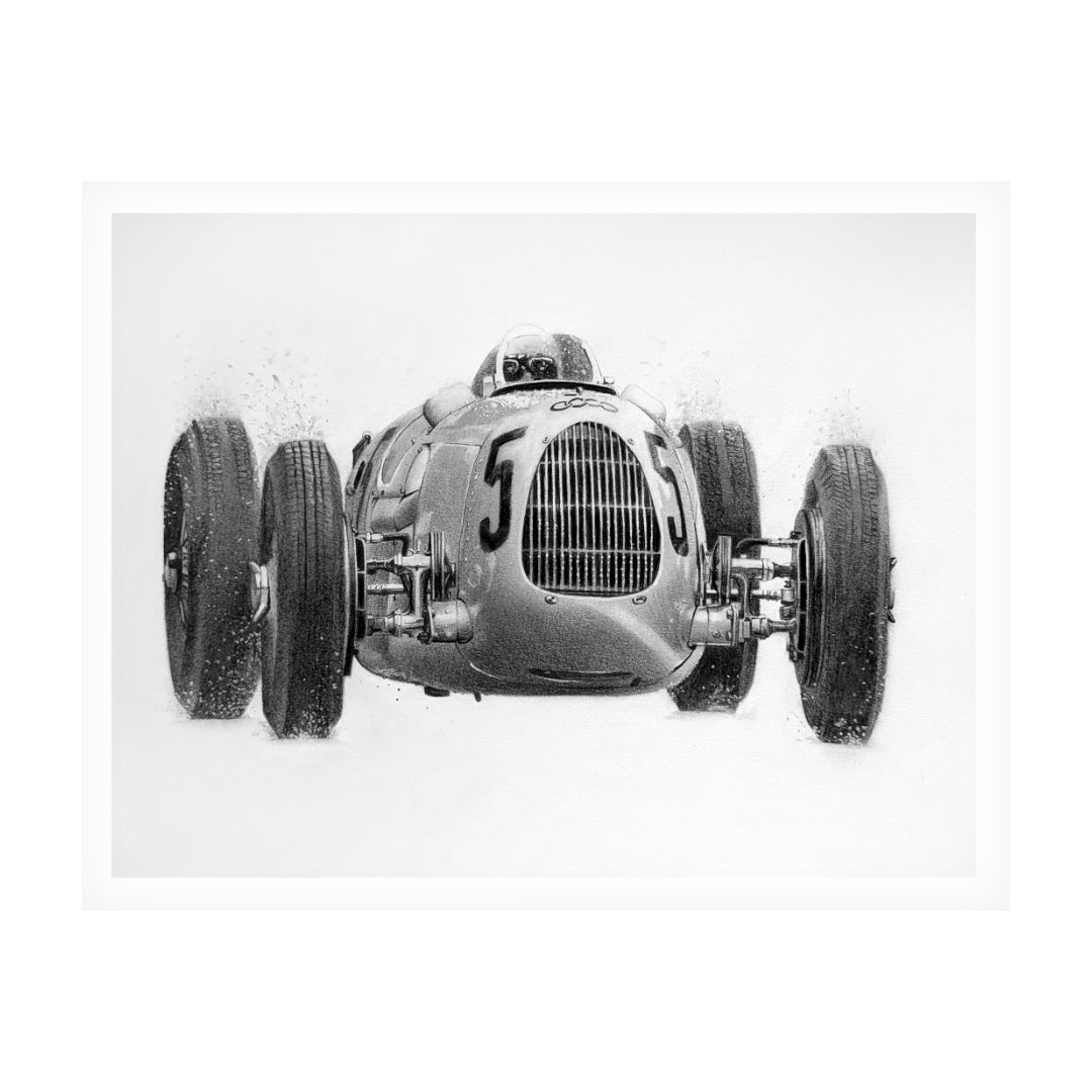Auto Union Type C — Vintage Racing Print (11x14)