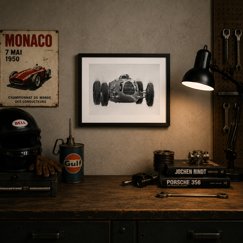 Auto Union Type C — Vintage Racing Print (11x14)