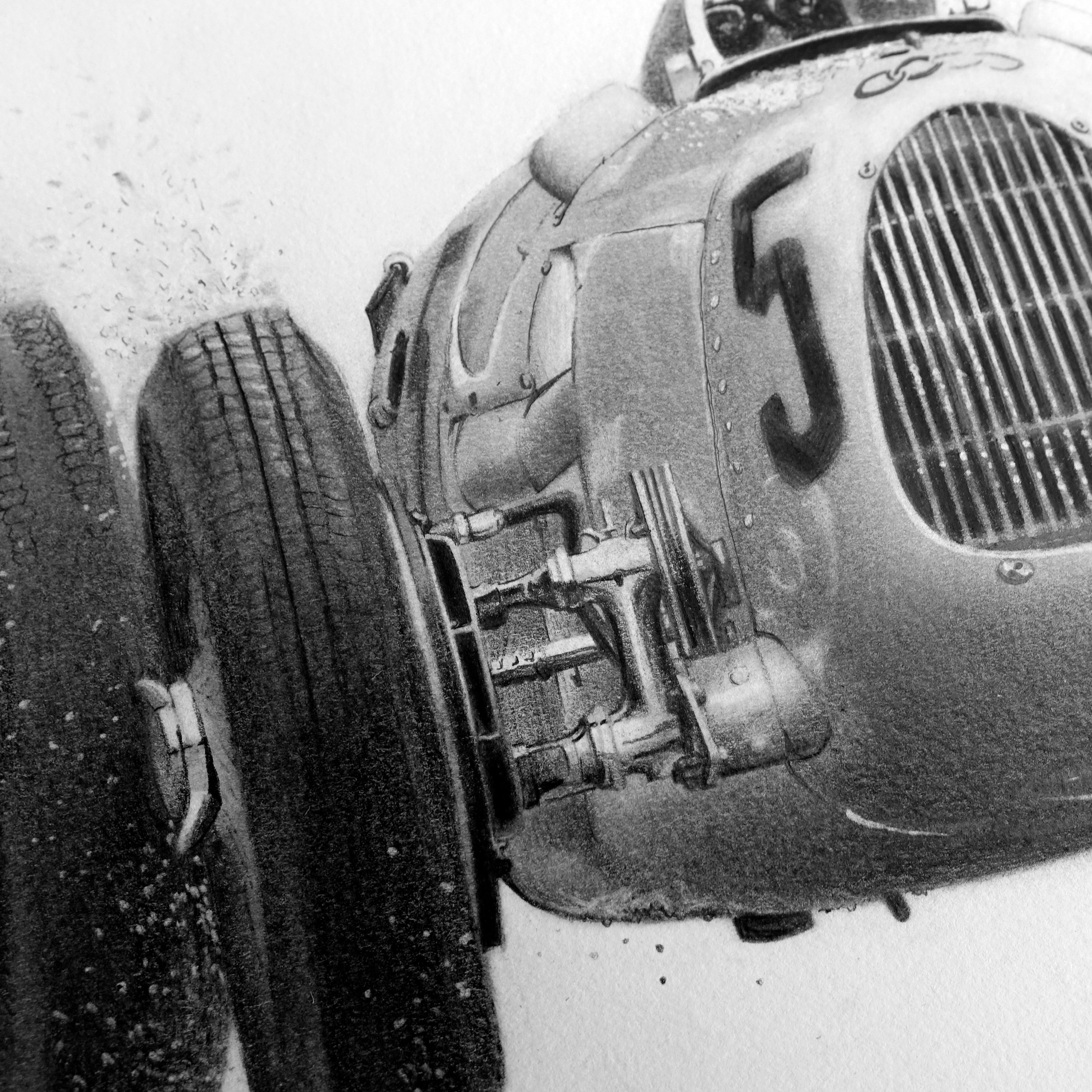 Auto Union Type C — Vintage Racing Print (11x14)