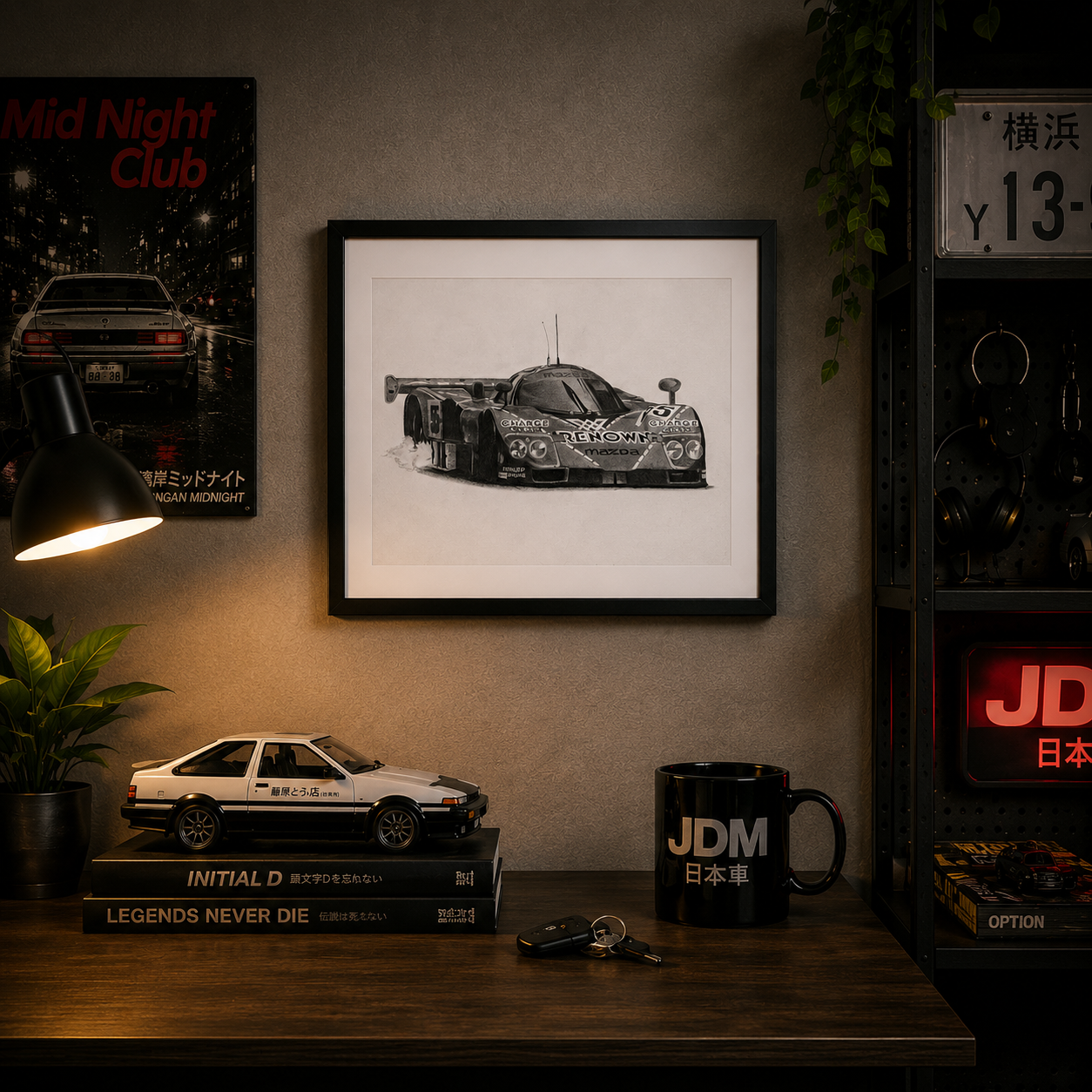 Mazda 787B — Vintage Racing Print (11x14)