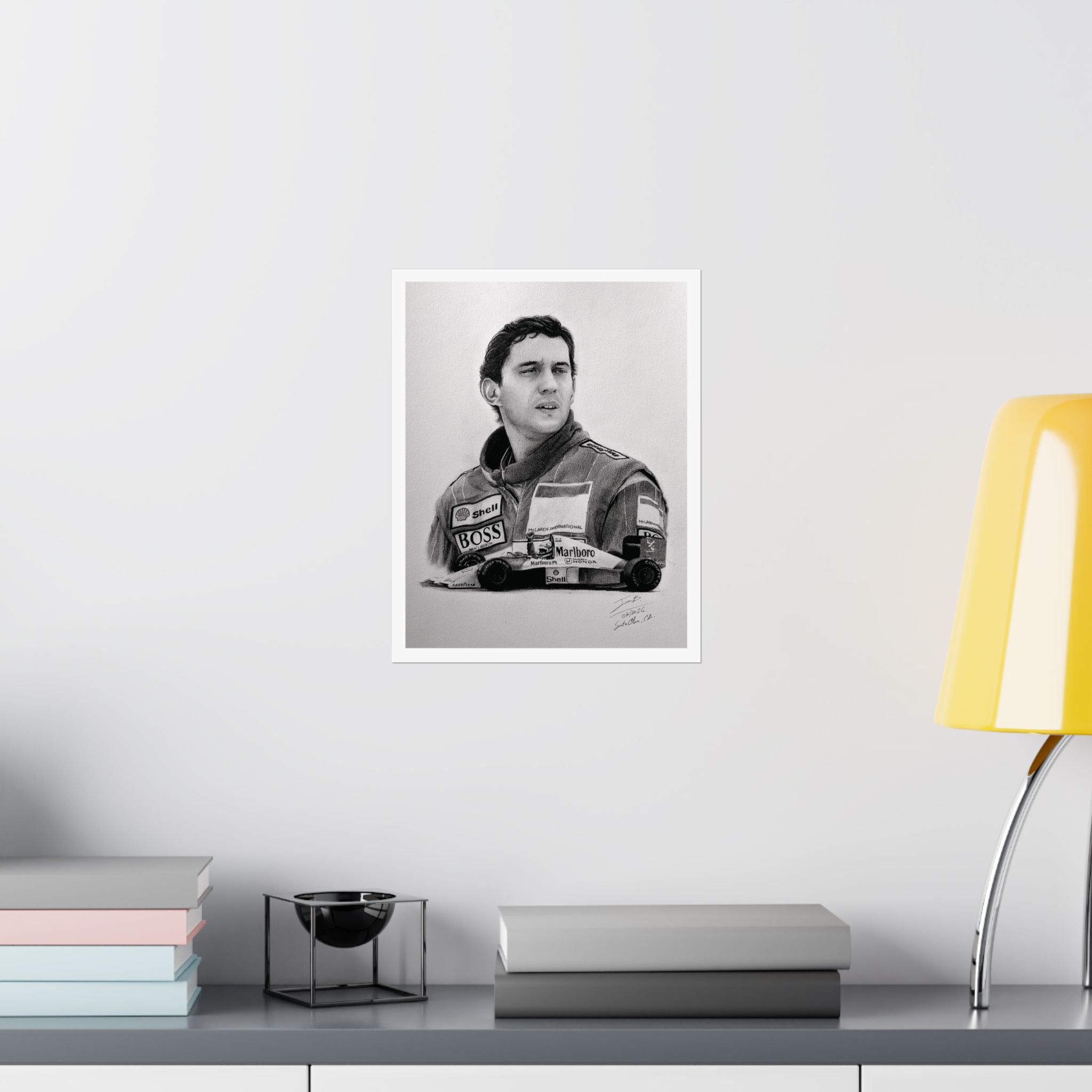 Ayrton Senna - Graphite Portrait Print (11x14)