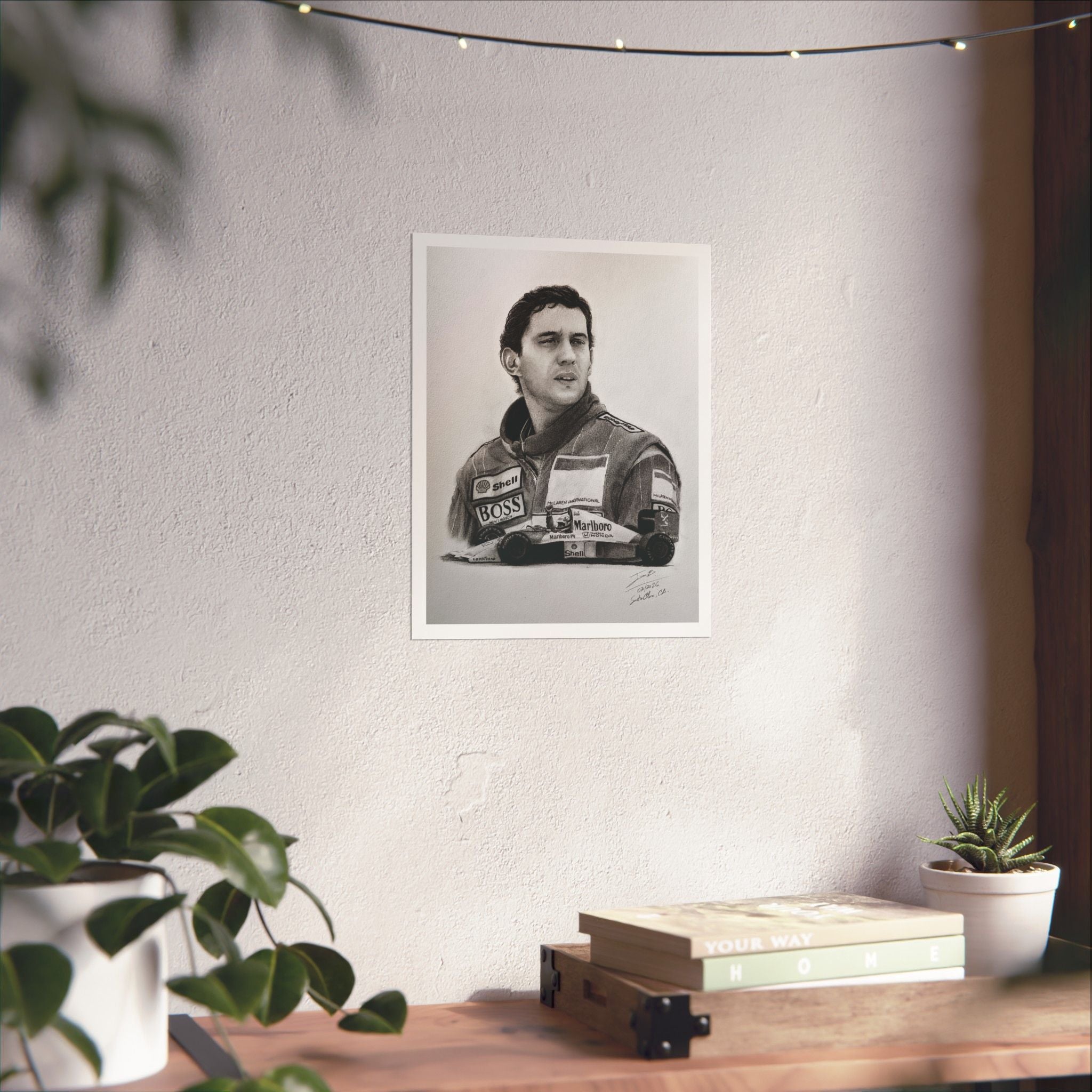 Ayrton Senna - Graphite Portrait Print (11x14)