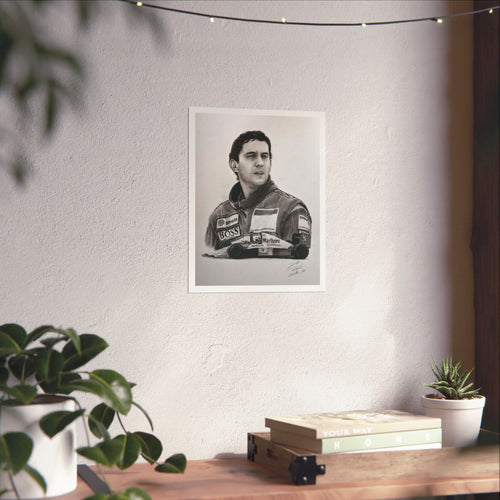 Ayrton Senna - Graphite Portrait Print (11x14)